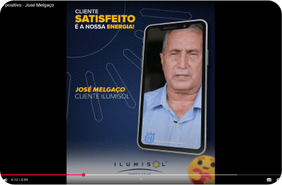 Depoimento de cliente Ilumisol